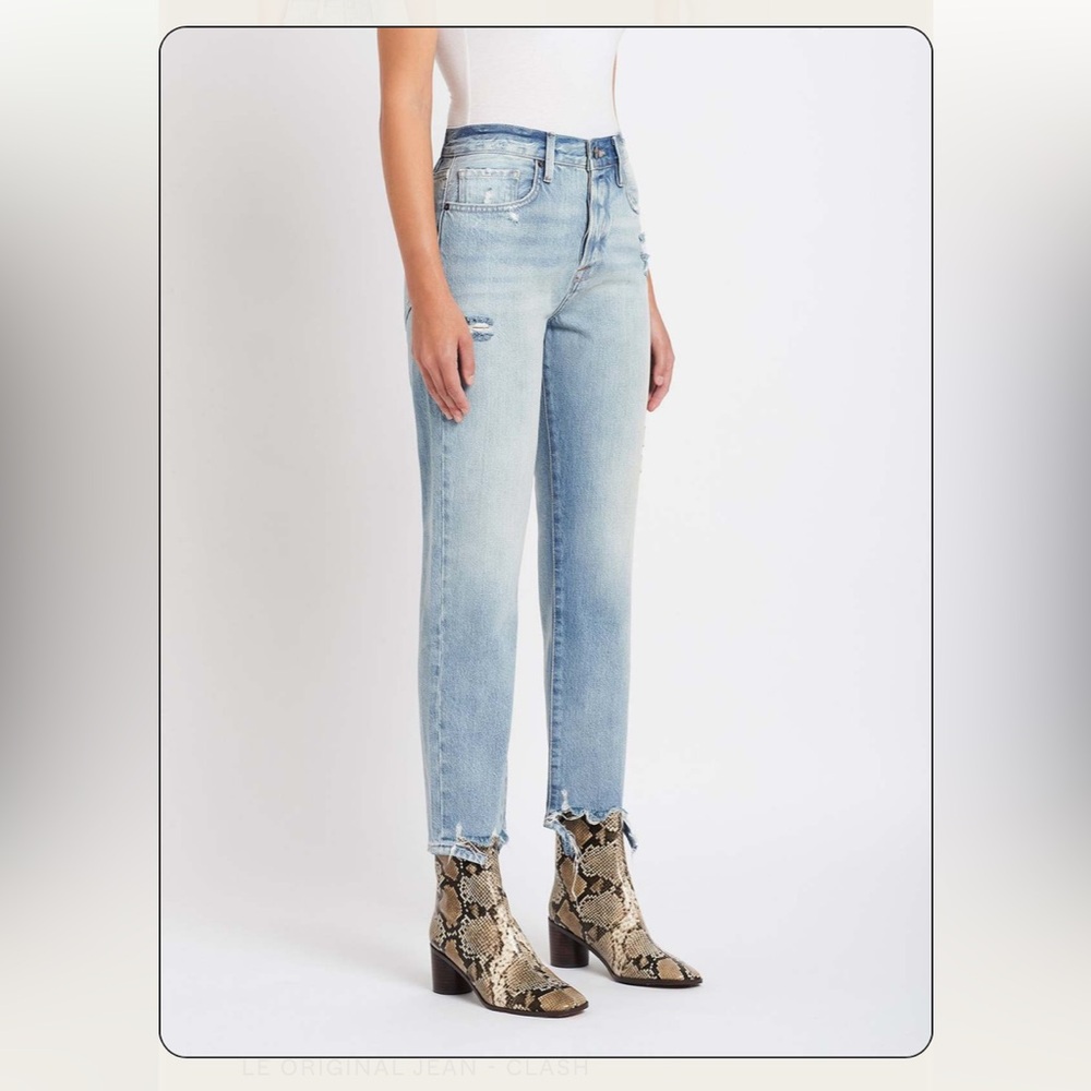 Frame Denim Le Original Straight Leg High Rise In Clash